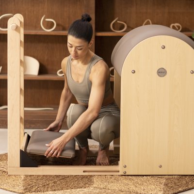 ELITE Pilates Barrel with Ladder and Wooden Base |Ladder Barrel