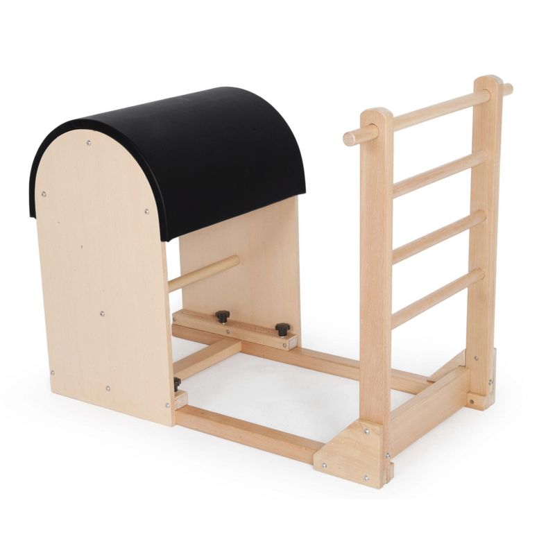 Pilates ladder barrel with wooden base